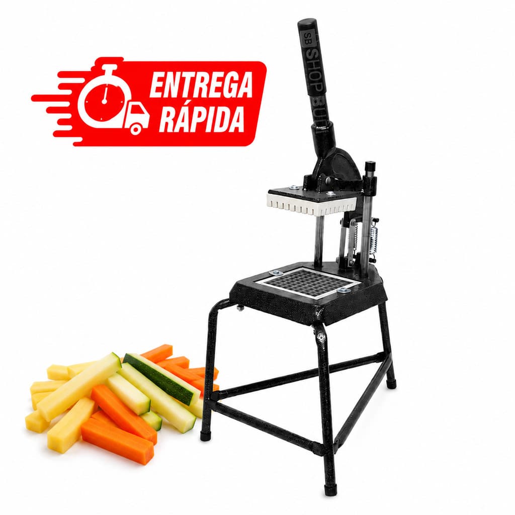 Picador Cortador Fatiador de Legumes Industrial Batata Palito Frutas Grande Profissional Reforçado