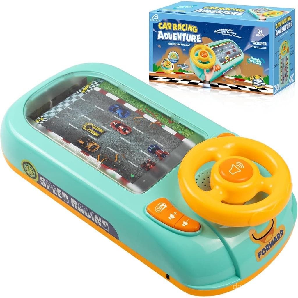 Brinquedos de Volante Musical para Meninos de 4 a 6 Anos: Jogo de Corrida Simulada com Som para Crianças a Partir de 3 A