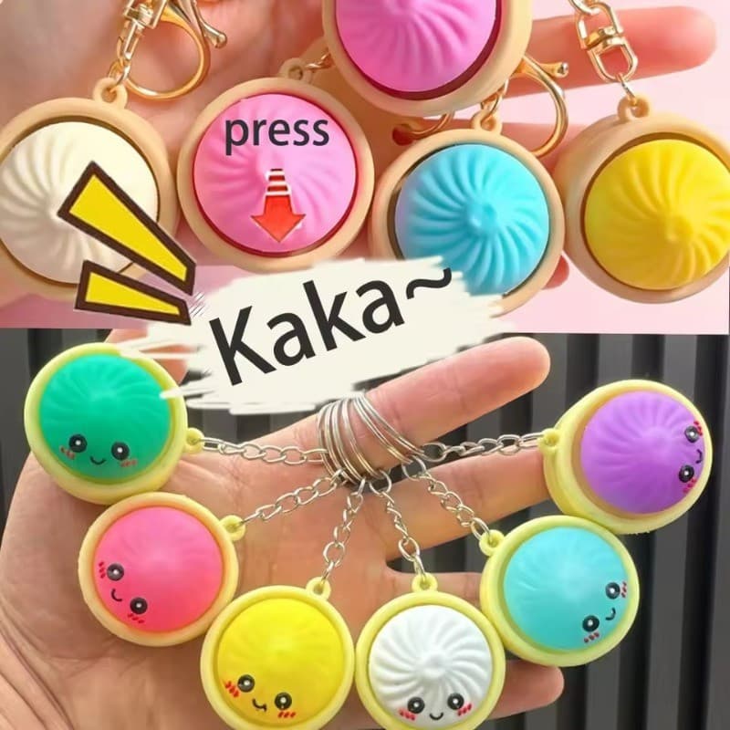 Simulação Não Comestível Bolinho Teclado Clicker Brinquedo Bonito Chaveiros Decoração Presentes Emoção Fidgets Mini Ping