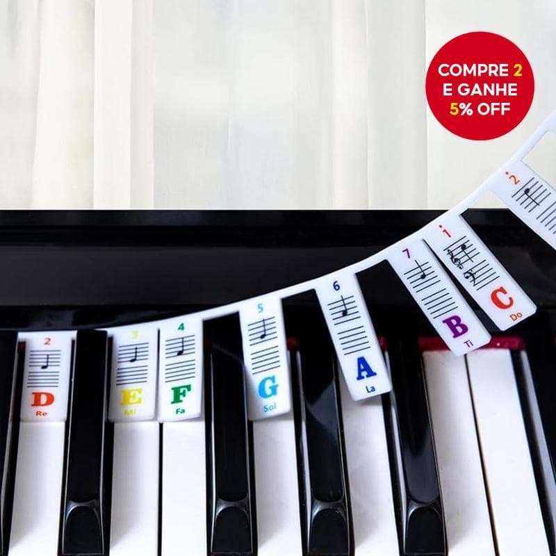 Guia De Notas De Piano Para Iniciantes , Etiquetas Removíveis Teclado Aprendizagem , Tamanho Completo De 88 Teclas , Fei