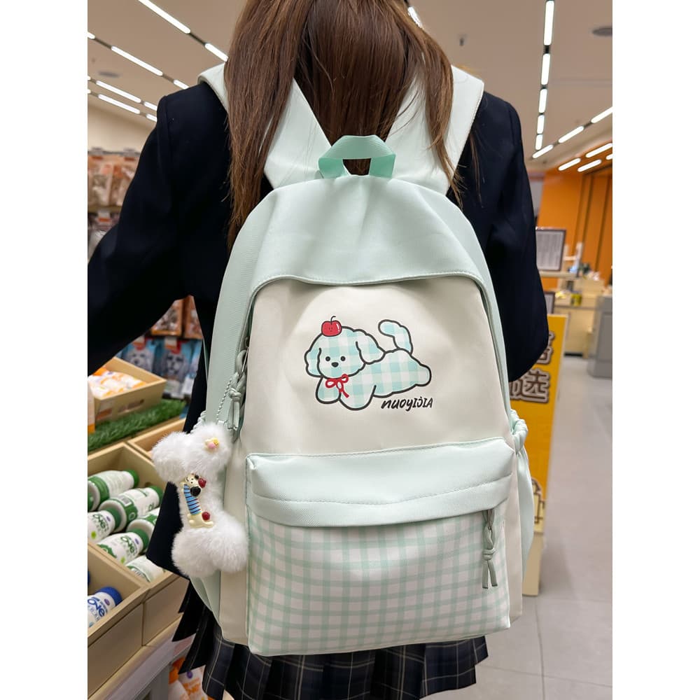 2026 Novo estilo de desenho animado filhote de cachorro mochila feminina estudante do ensino médio mochila estudantes da