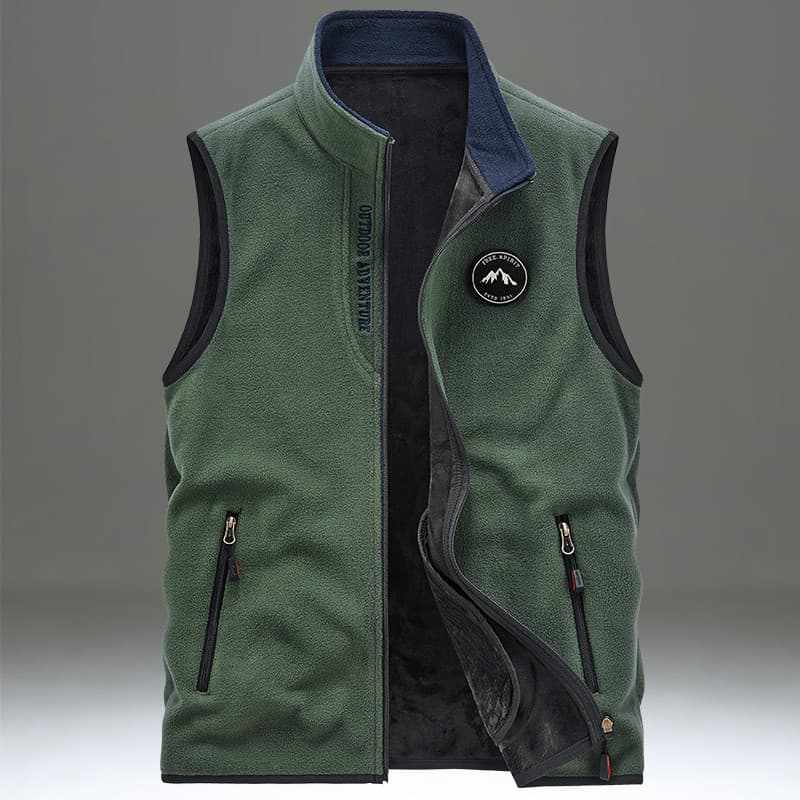 Jaqueta de lã masculina colete outono inverno quente Casual colete na moda outono gola alta colete de lã jaqueta