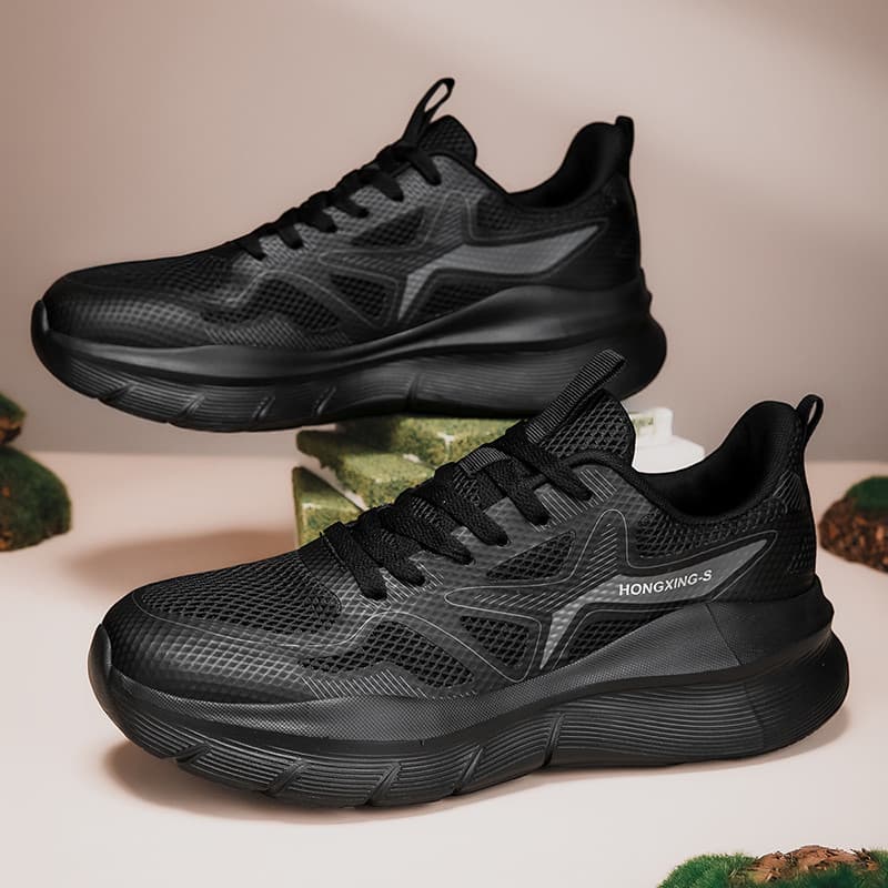 2025 novo estilo primavera verão outono sapatos masculinos malha respirável Casual esportes absorção de choque tênis de