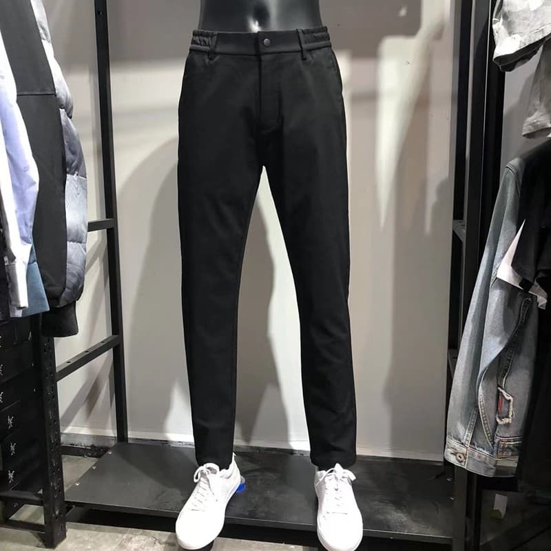 Shopping retirada gabinete marca roupas masculinas corte etiqueta outono inverno grosso fino ajuste pés pequenos cintura