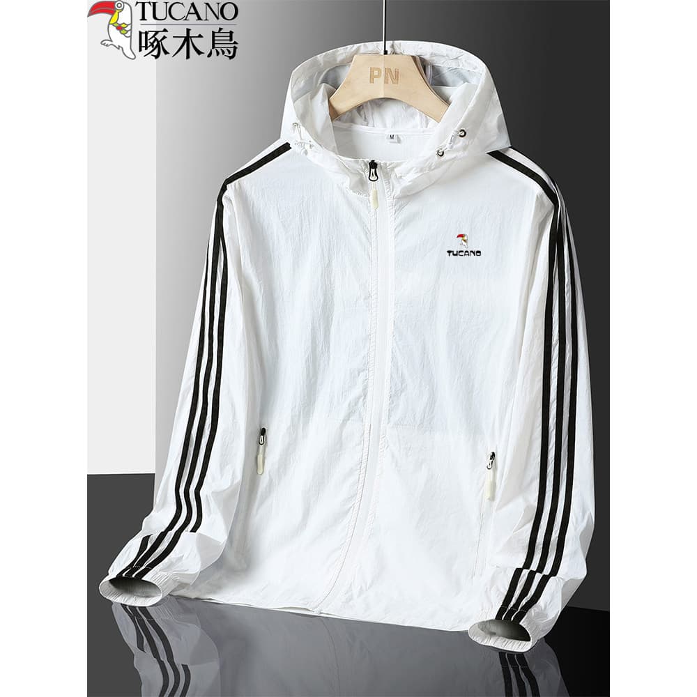 Woodpecker protetor solar roupas masculinas verão casal gelo seda fina jaqueta de secagem rápida respirável pesca ciclis