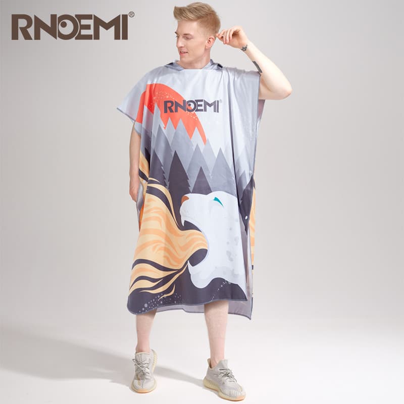 Capa de natação toalha de banho de secagem rápida toalha masculina roupão praia adulto esportes mergulho capa absorvente