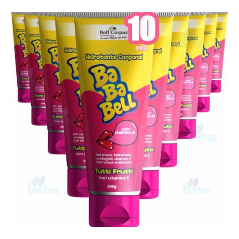 kit 10 hidratante Corporal Bababell Bell Corpus 200g