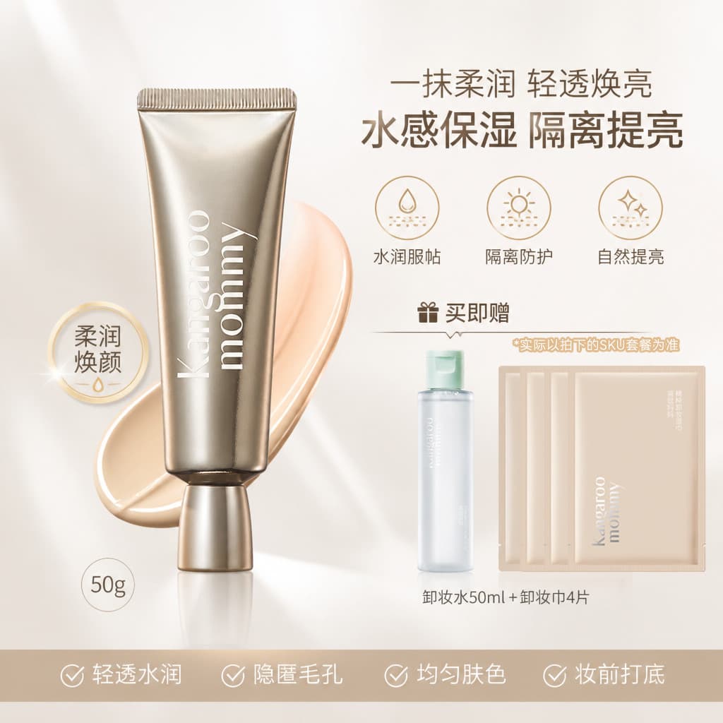 Canguru mãe creme rejuvenescedor feminino brilho corretivo fundação maquiagem Primer pode usar sem maquiagem bb creme co