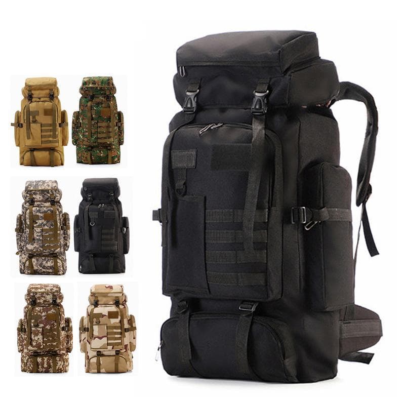 80L tático camuflagem mochila à prova dwaterproof água caminhadas ao ar livre viagem caminhadas saco grande capacidade s
