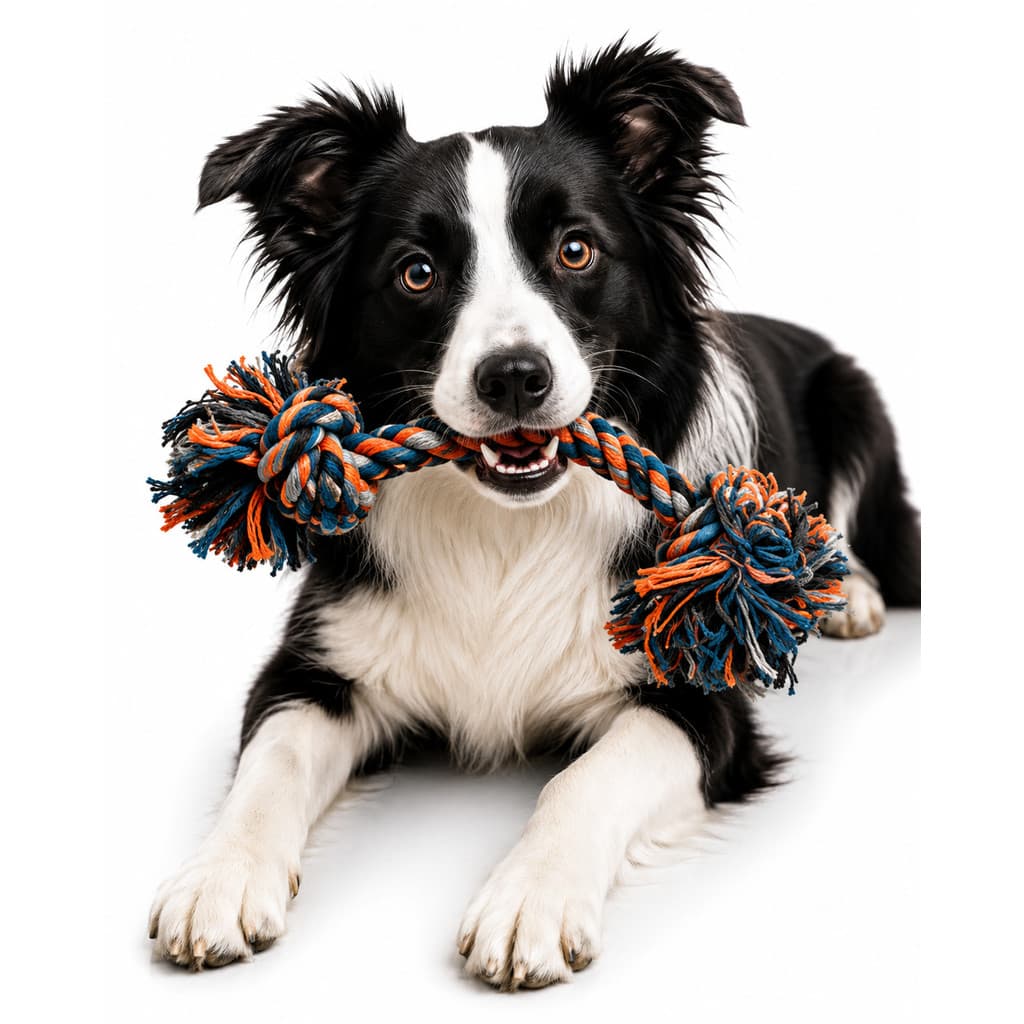 Brinquedo Mordedor Corda Fio Dental Bone Pet Cachorro 22cm
