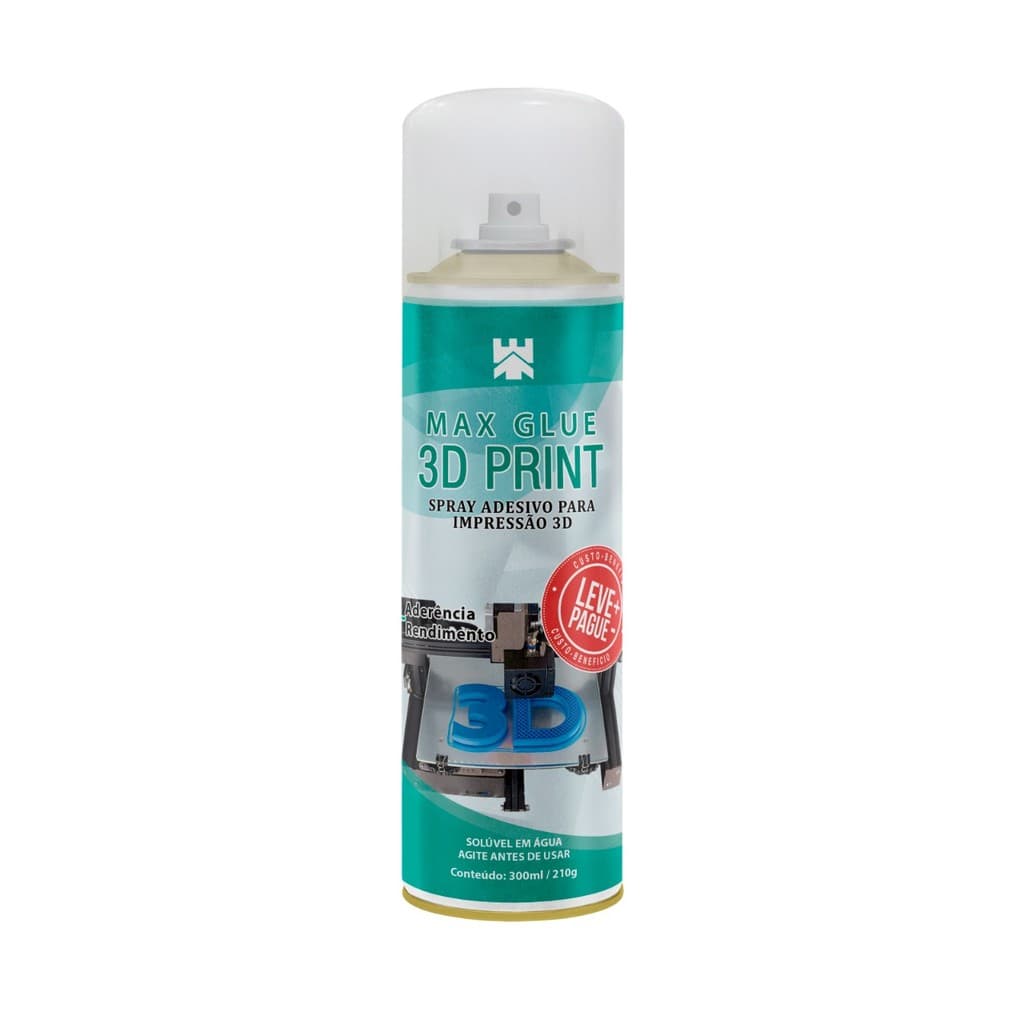 MAX GLUE 3D PRINT- SPRAY ADESIVO PARA IMPRESSÃO 3D 300ml/210g