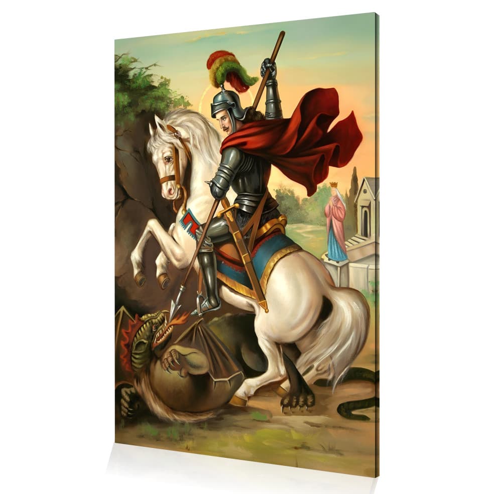 Quadro Decoração São Jorge Capadócia Santo Canvas 60x40