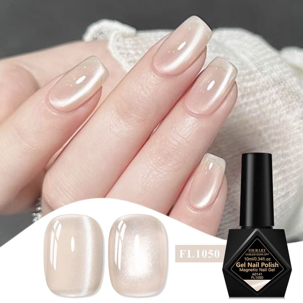 Quatro LILY 10ml Conta De Vidro Cristal Olho De Gato Gel Premium Esmalte Magnético Alto Brilho Efeito Brilhante De Longa