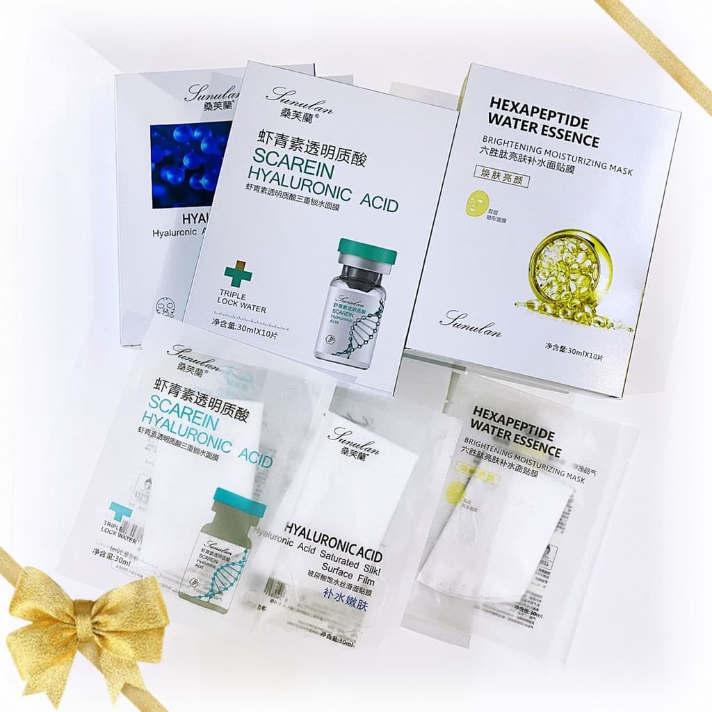 Sanfran Máscara Ácido Hialurônico Hexapeptídeo Astaxantina Hidratante Iluminando Hidratante Pele Rejuvenescedora Máscara