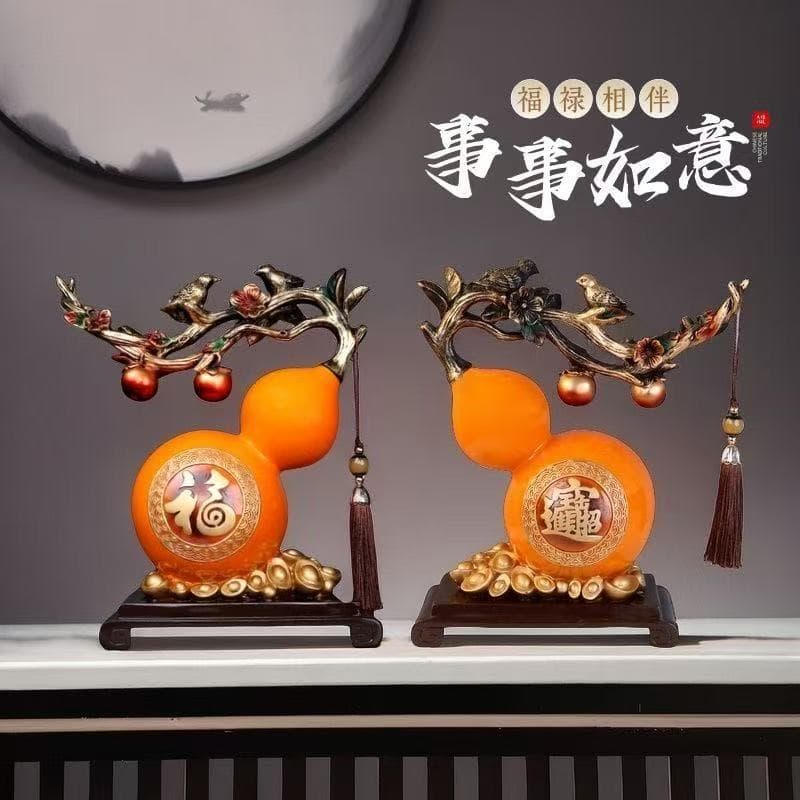 2025 novo estilo chinês Ruyi cabaça sorte ornamentos sala de estar entrada armário vinho decorações Housewarming casa