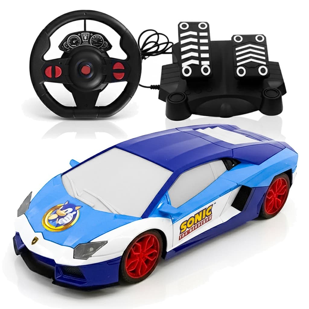 Brinquedo Carrinho De Controle Remoto Volante E Pedal Infantil Sonic Master Pilot - Candide