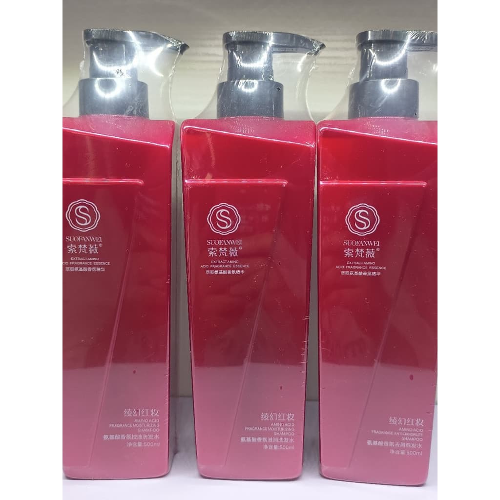 Sovanwell Aya magia vermelho maquiagem aminoácido fragrância Anti-caspa controle de óleo hidratante Shampoo condicionado