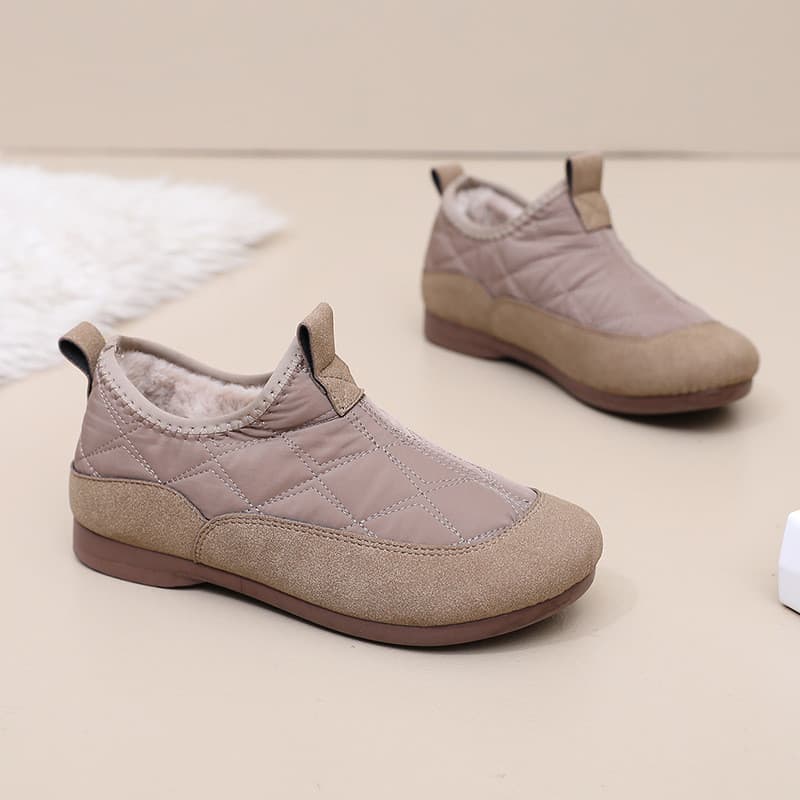 2024 novo estilo velho pequim sapatos de algodão feminino inverno forro de lã antiderrapante deslizamento-em quente mãe