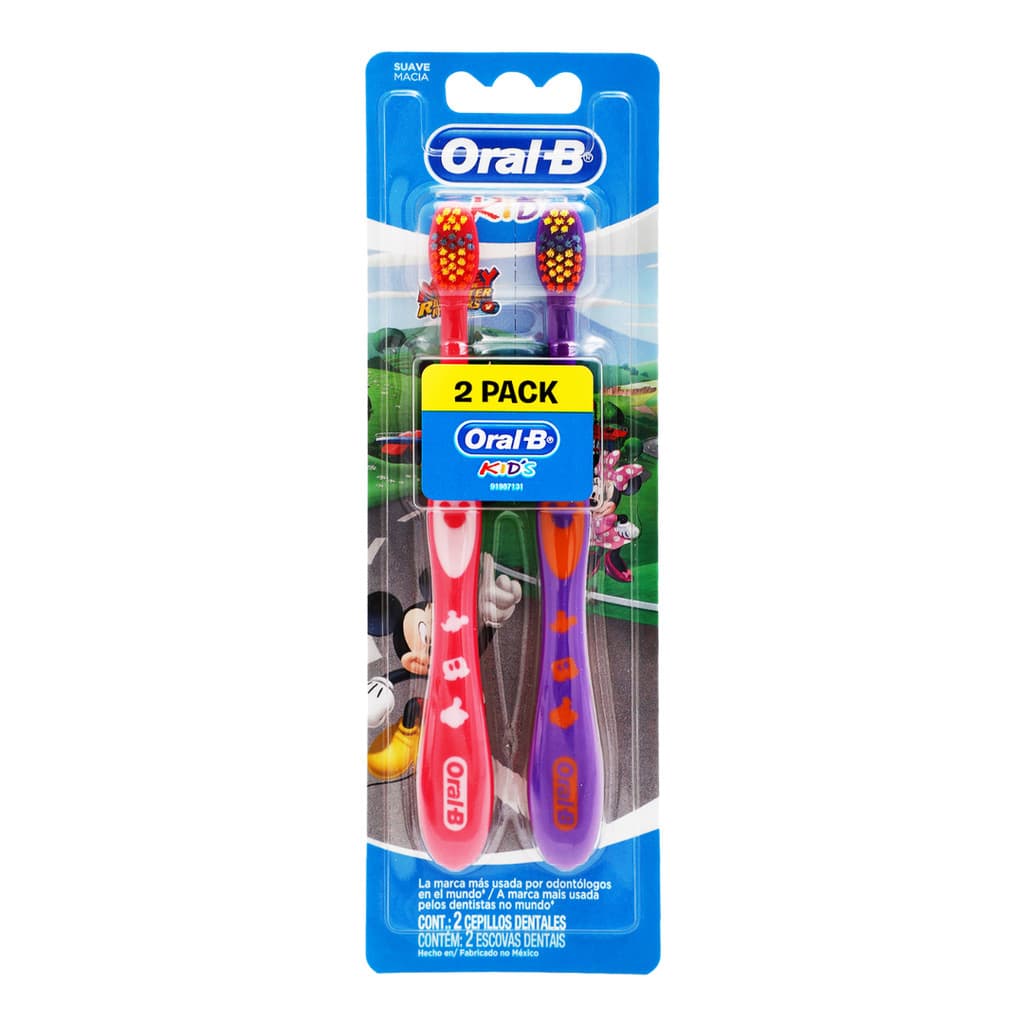 Escova Dental Infantil Oral-B Kids Mickey C/2 Unidades