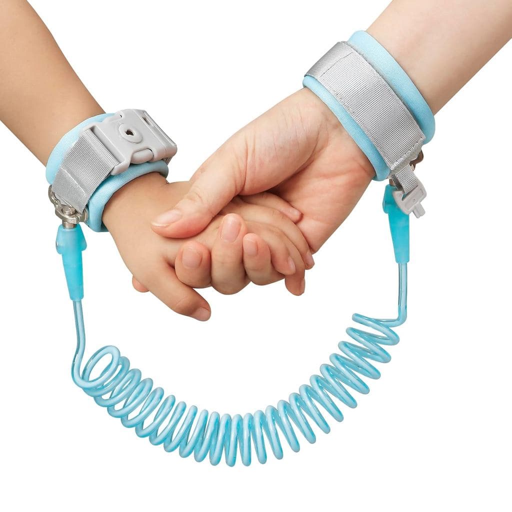 PandaEar Pulseira Anti-Perda, Arnês de Segurança para Crianças, Coleira de Pulso para Bebês e Crianças (Azul)