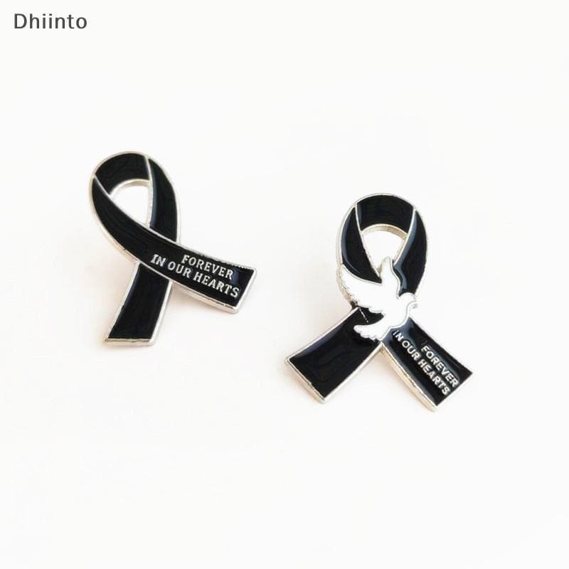 [Dhiint] Broche Memorial De Fita Para Roupas , Alfinete De Lapela , Liga De Luto , Crachá , Acessórios De Moda , Joias D