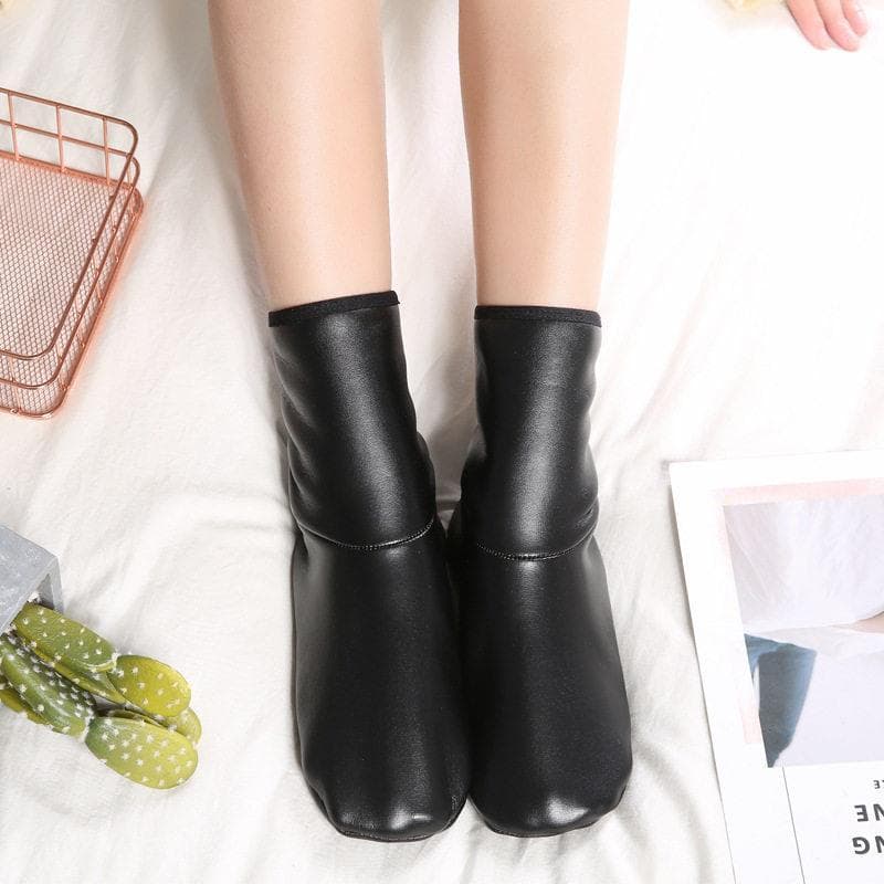 Sapatos de água forro de lã capa interna meias quentes mulheres homens inverno engrossado meias de chão adulto antiderra
