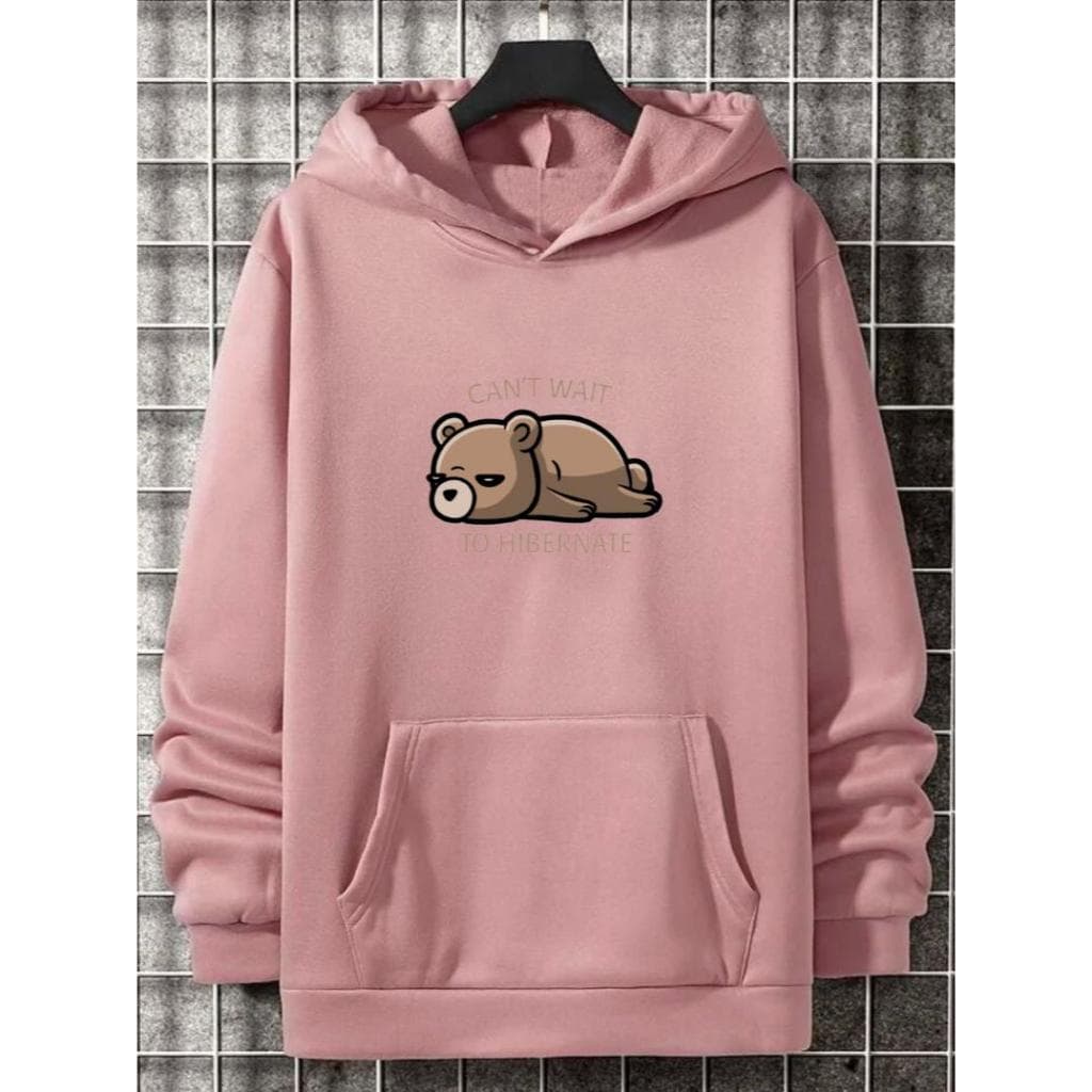 Moletom Canguru Unissex Masculino e Feminino Flanelado Qualidade  Blusa de Frio Urso Hibernando