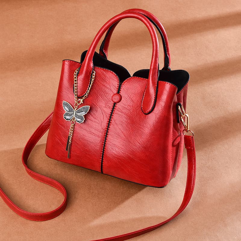 Bolsa feminina 2026 novo estilo na moda senhoras de um ombro mensageiro moda portátil grande saco vermelho casamento sac