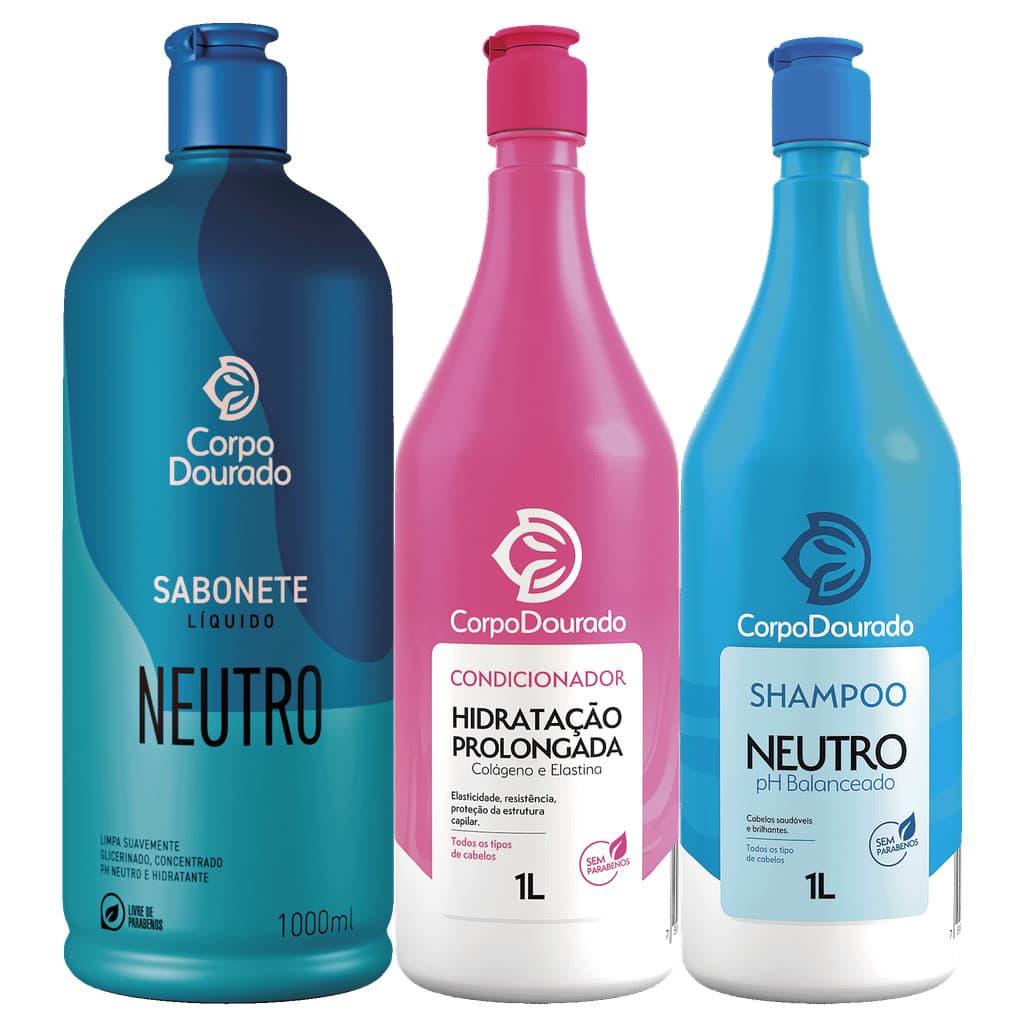 KIT BANHO COMPLETO PARA TODA FAMÍLIA 1L