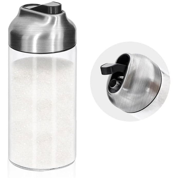 Dispensador de Açúcar de Vidro Aelga 12 OZ com Bico Dosador, para Café, Chá e Confeitaria