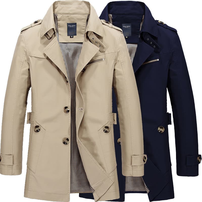 2026 novo estilo de comércio exterior topo masculino algodão puro tamanho grande jaqueta de comprimento médio masculino