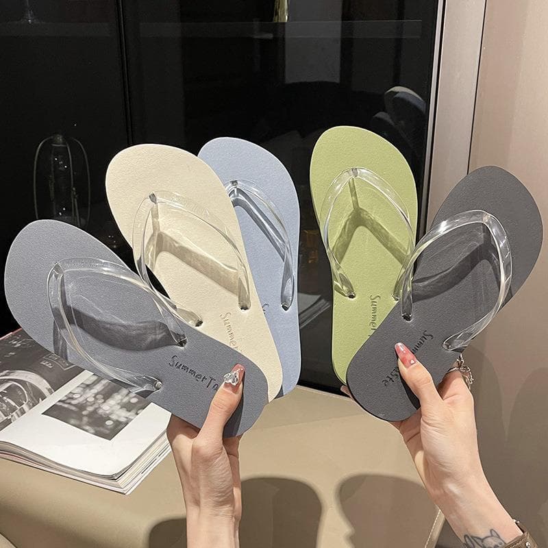 High-End flip-flops feminino verão 2027 novo estilo influenciador venda quente exterior Wear flip-flops sandálias antide