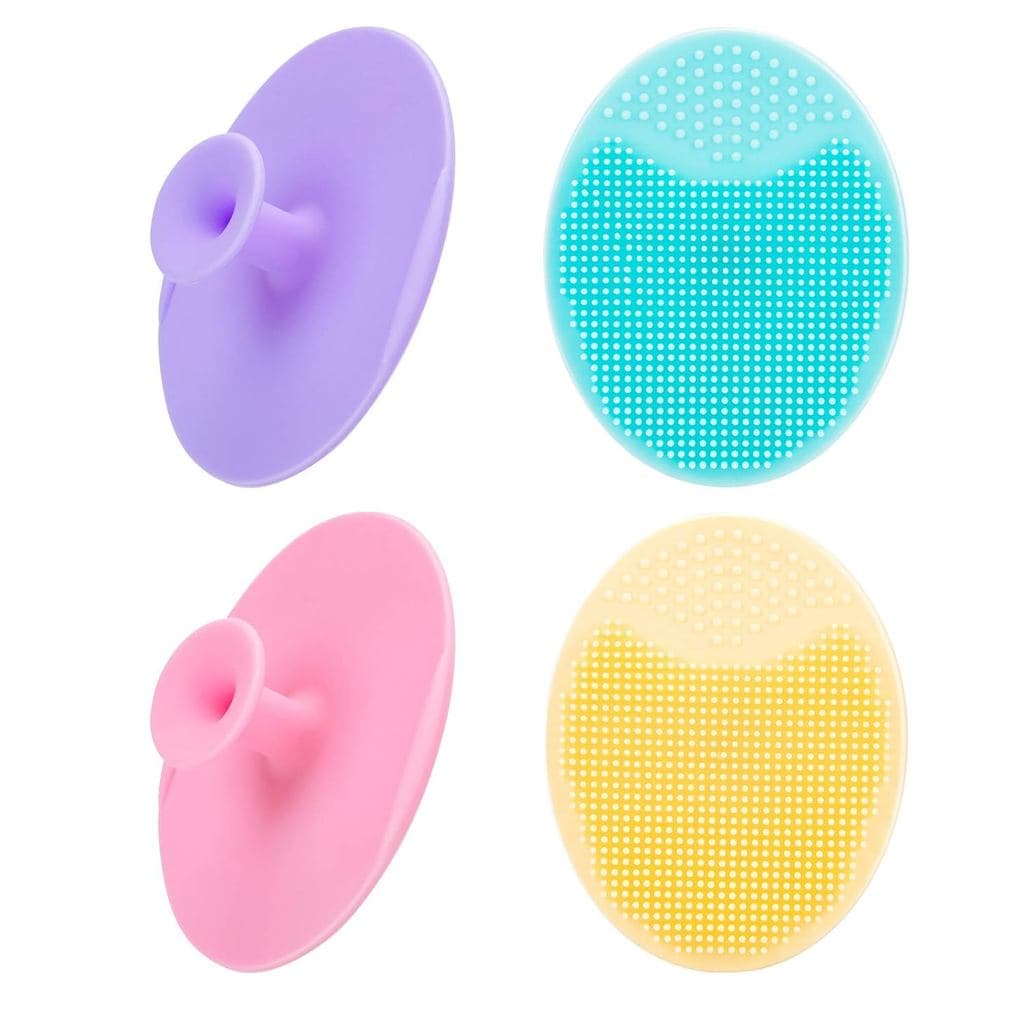 Conjunto de 4 Escovas Esfoliantes Faciais, JEXCULL Escova de Limpeza Facial de Silicone Macio, Esfoliante Facial para Re