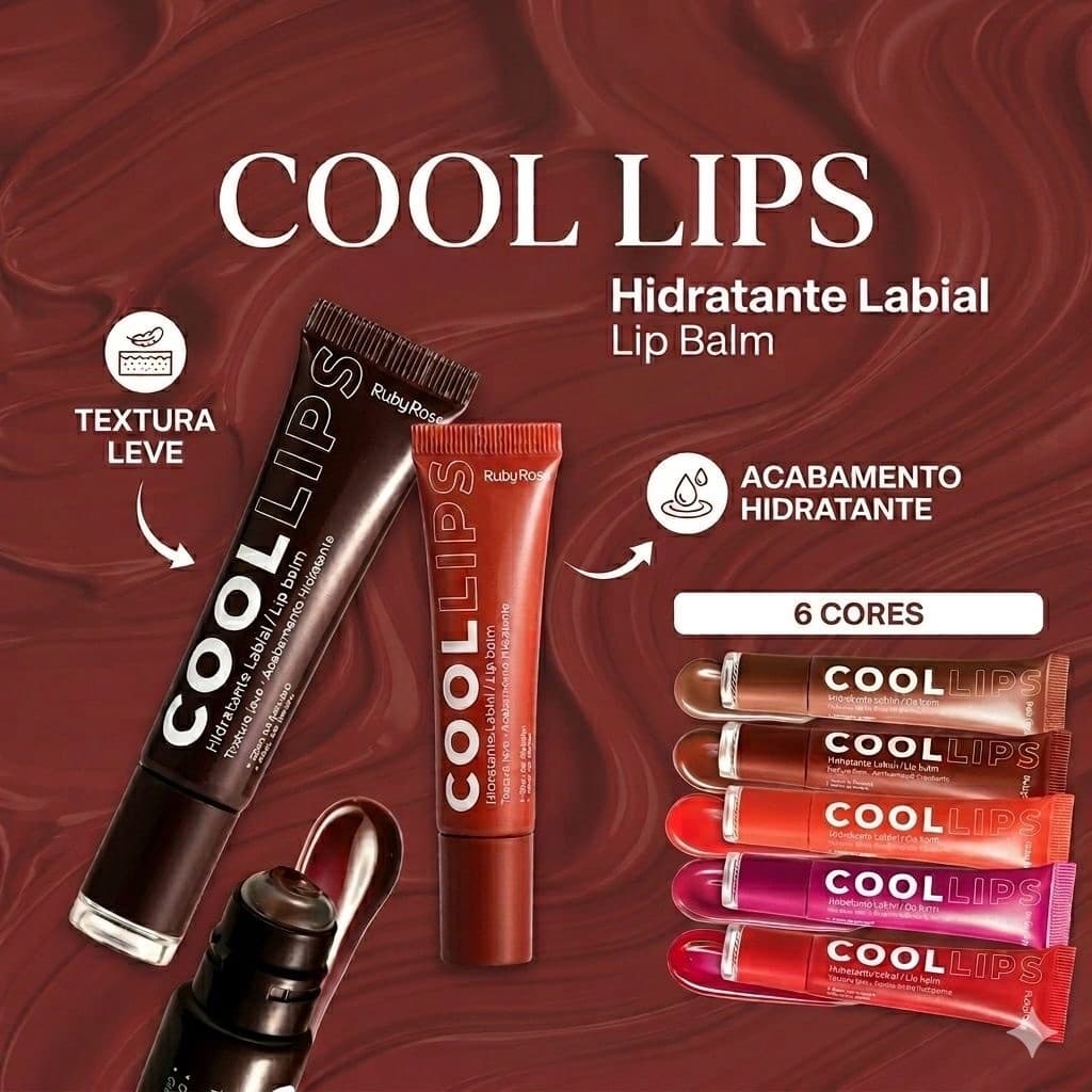 Cool Lips Lip Balm Hidratante Ruby Rose Proteção e Hidratação