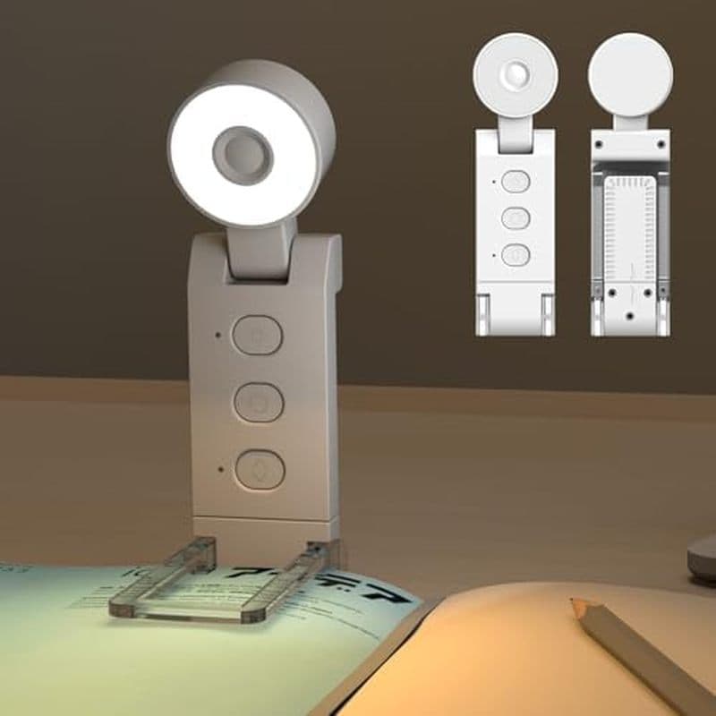 Luz De Livro Para Leitura À Noite , Lâmpada De Marcador LED Recarregável USB Com 5 Cores E Modos Reguláveis De 6 Brilho