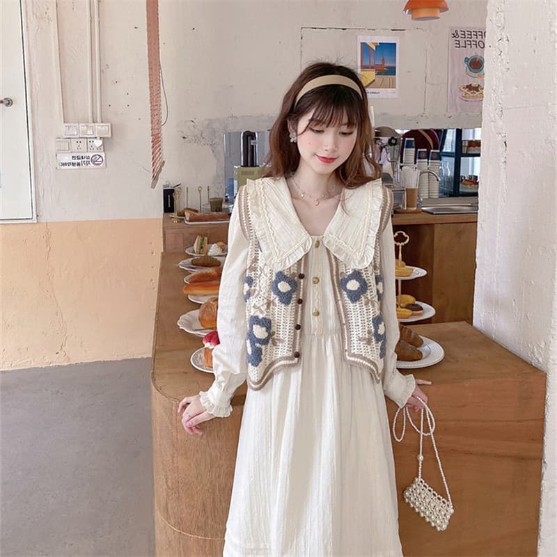 Primavera verão malha Cardigan 2026 novo estilo All-Match colete com decote em v topo feminino estilo fino japonês estil