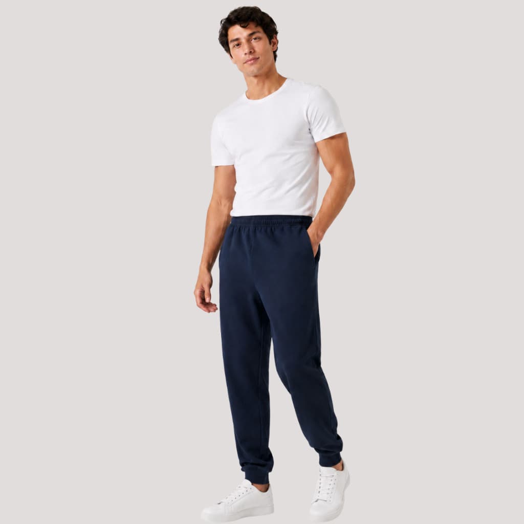 Calça Moletom Masculina Jogger Com Punho Estiloso Confortável