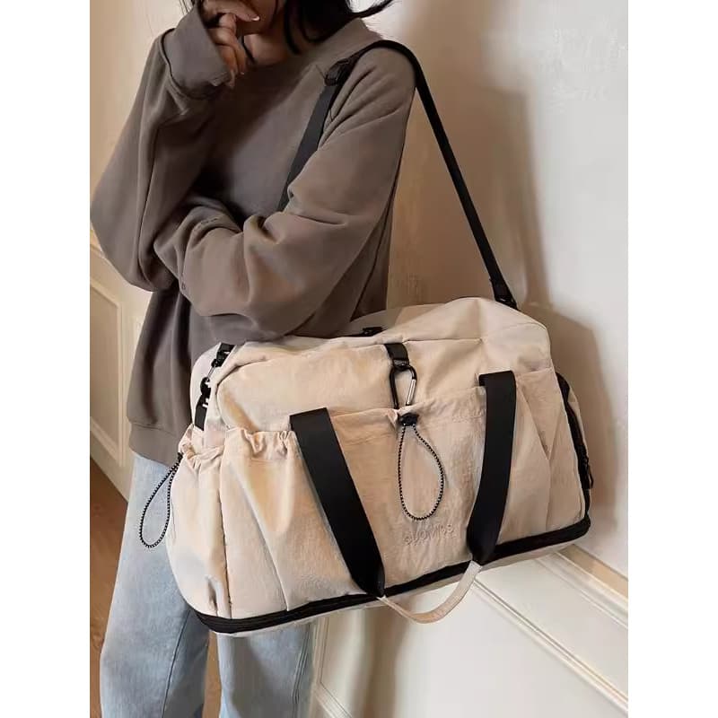 Bolsa de ginástica feminina, sensação de alta qualidade, expansível, grande capacidade, bolsa esportiva, separação seca