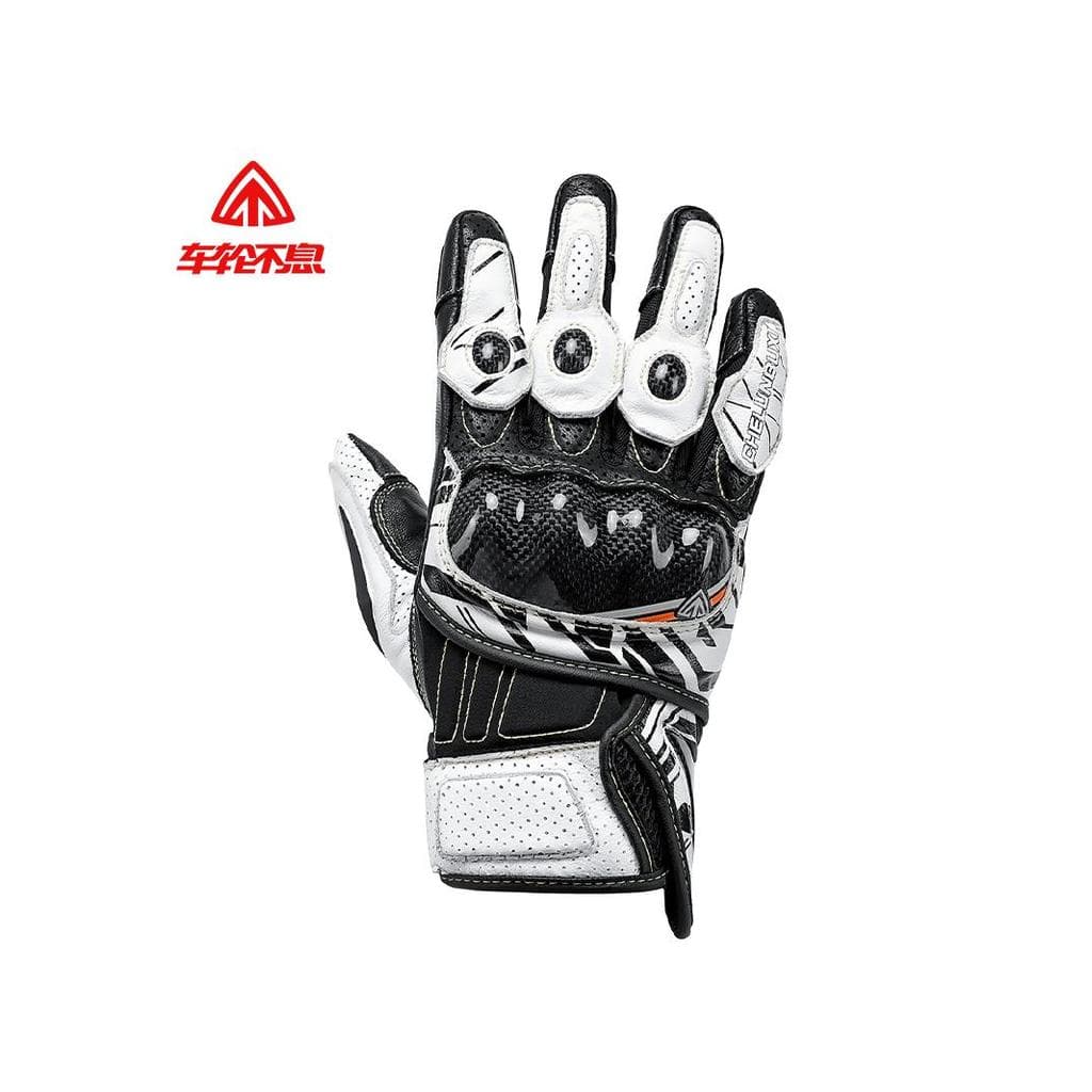 Luvas de motocicleta masculinas sem fim de roda, proteção de fibra de carbono, resistente ao desgaste, quatro estações,