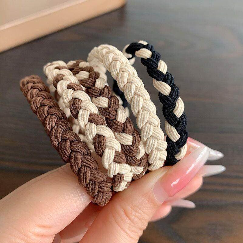 Leite chá cor trança bandana anel de cabelo 2 Yuan frete grátis pequeno produto 88vip High-End elástico feminino All-Mat