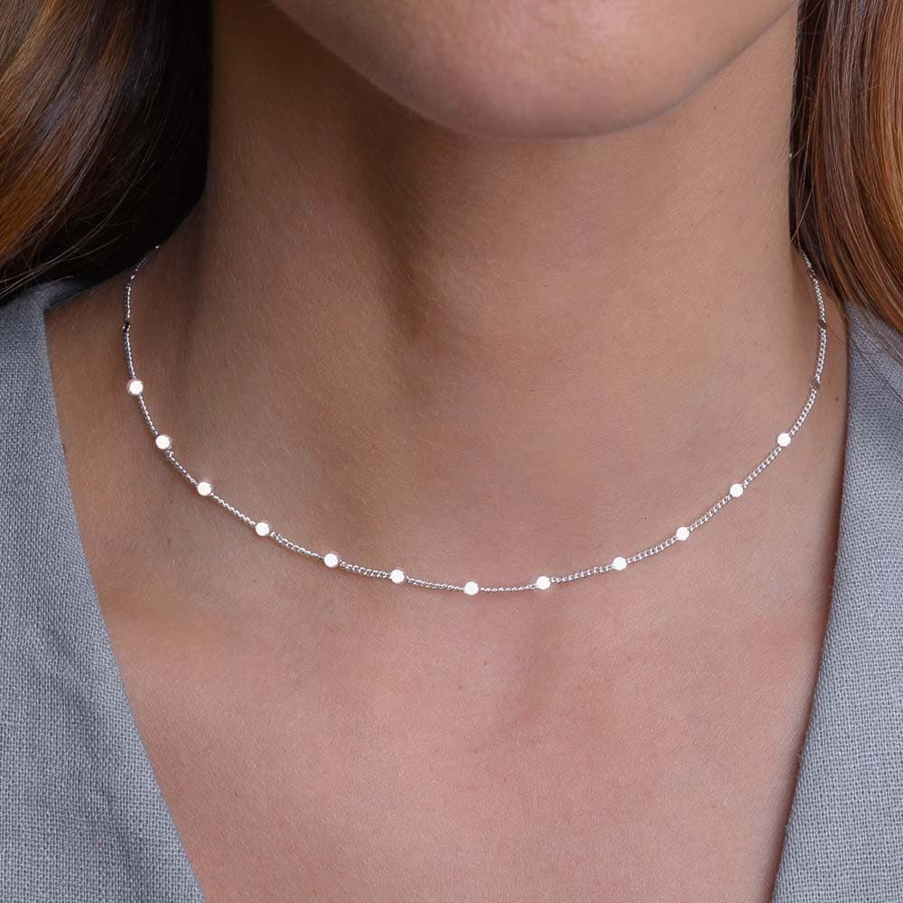 Choker Chapinhas com Banho em Prata 925