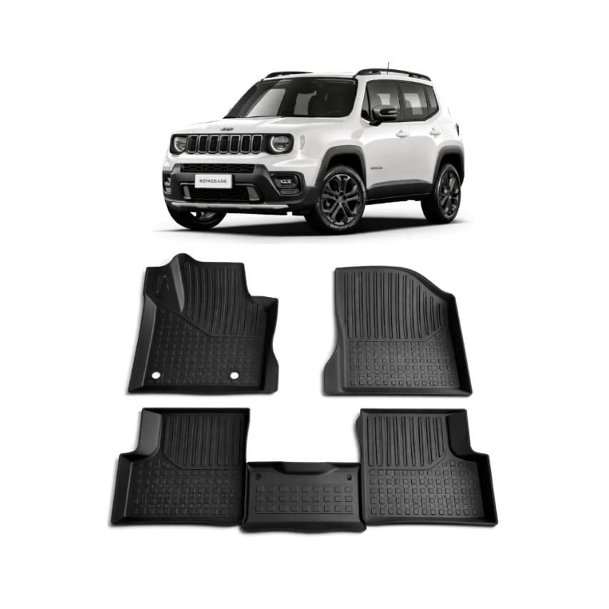 Tapete Bandeja JEEP Renegade 2016 a 2026 3 Peças em TPE Flexivel ATTIS