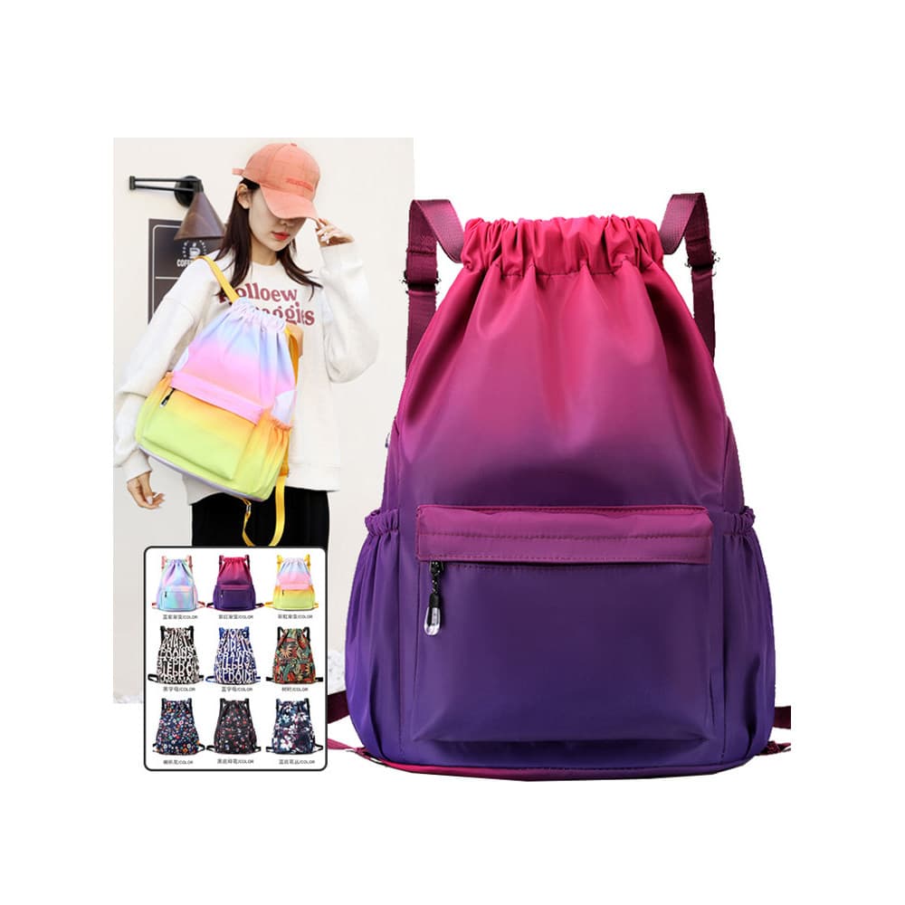 Cordão cordão bolso Oxford pano mochila feminina 2025 novo estilo grande capacidade saco de viagem saco de esportes saco