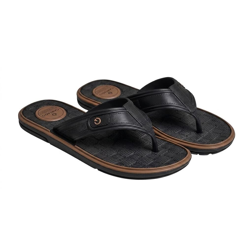 Chinelo Adulto de Dedo Masculino Cartago Alabama Homem Confortável Macio Leve Preto