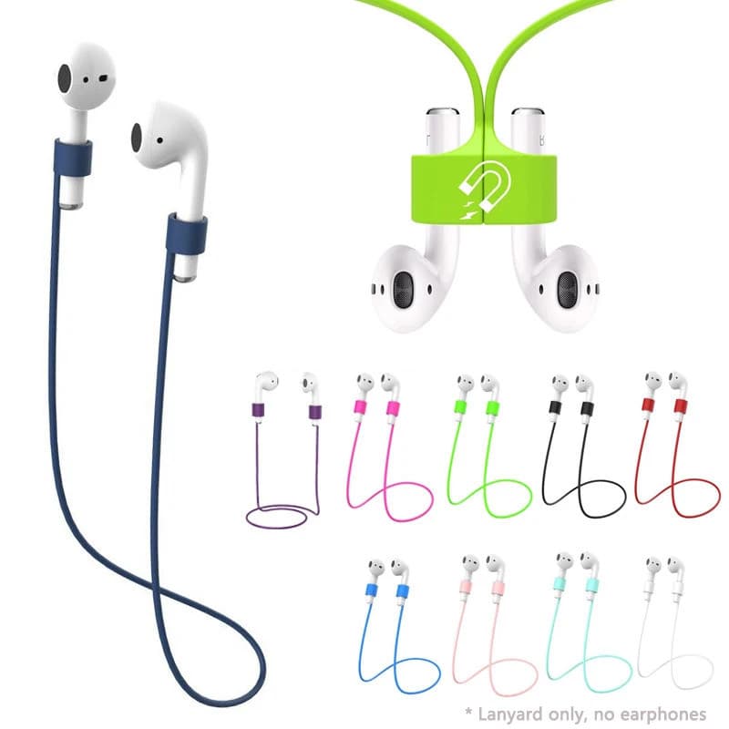 Silicone Macio Anti Perdido Corda Magnética Fones De Ouvido Para Apple Airpods 2 1 3 Air Pods Pro Bluetooth Sem Fio Fone