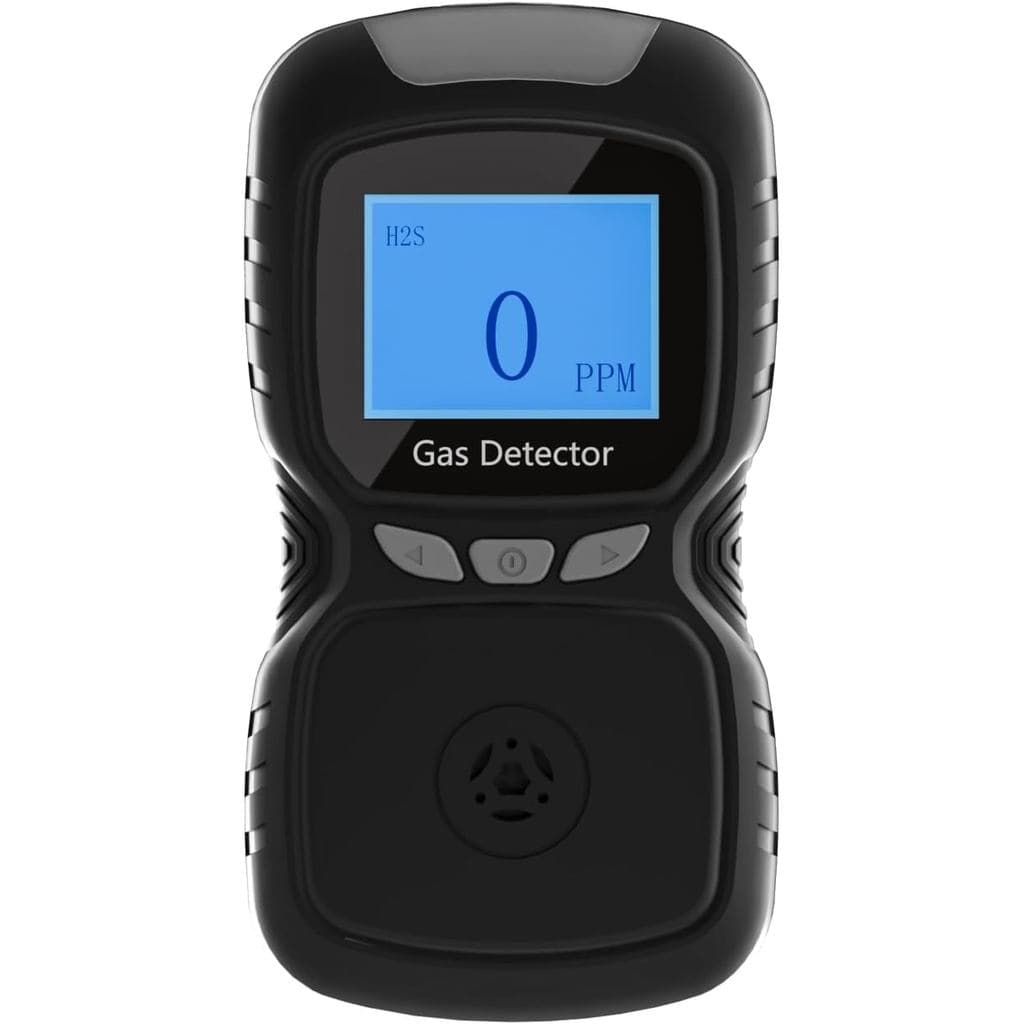 Monitor de H2S com Clipe, Detector Portátil de Gás H2S, Detector de Vazamento de Gás com Alarme Sonoro e Indicador Verme