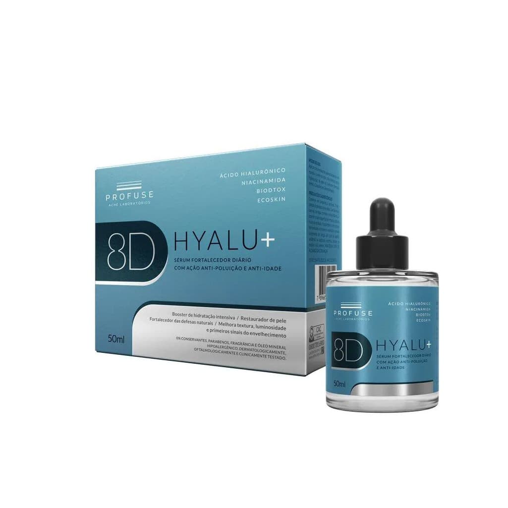 Sérum Facial Profuse 8D Hyalu+ 50ml Ácido Hialurônico Niacinamida