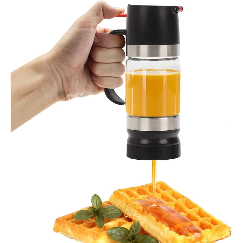 Dispensador de Mel Tefola Sem Gotejamento com Base, Pote de Vidro para Mel de 11,83 OZ com Alça, Dispensador de Xarope p