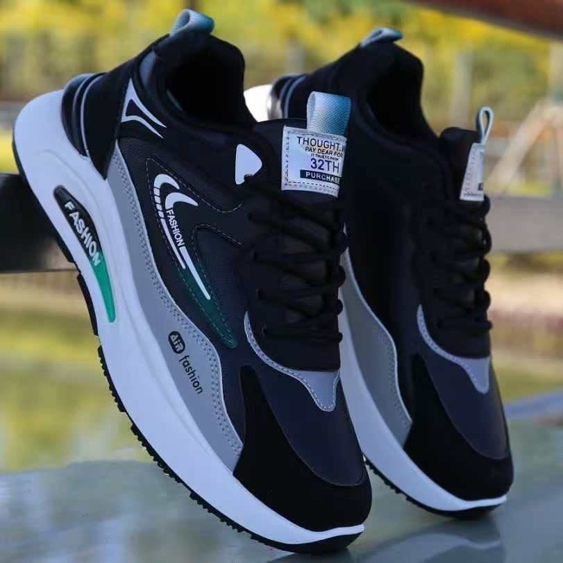 Tênis De Couro Versátil Masculino Impermeável E Antiderrapante Corrida Casual Pai Na Moda S