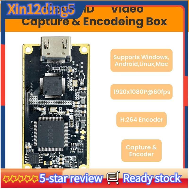 - Placa De Captura De Vídeo LCC260 Compatível USB 2.0 H264 E MJPEG Áudio Codificador De Fluxo Duplo